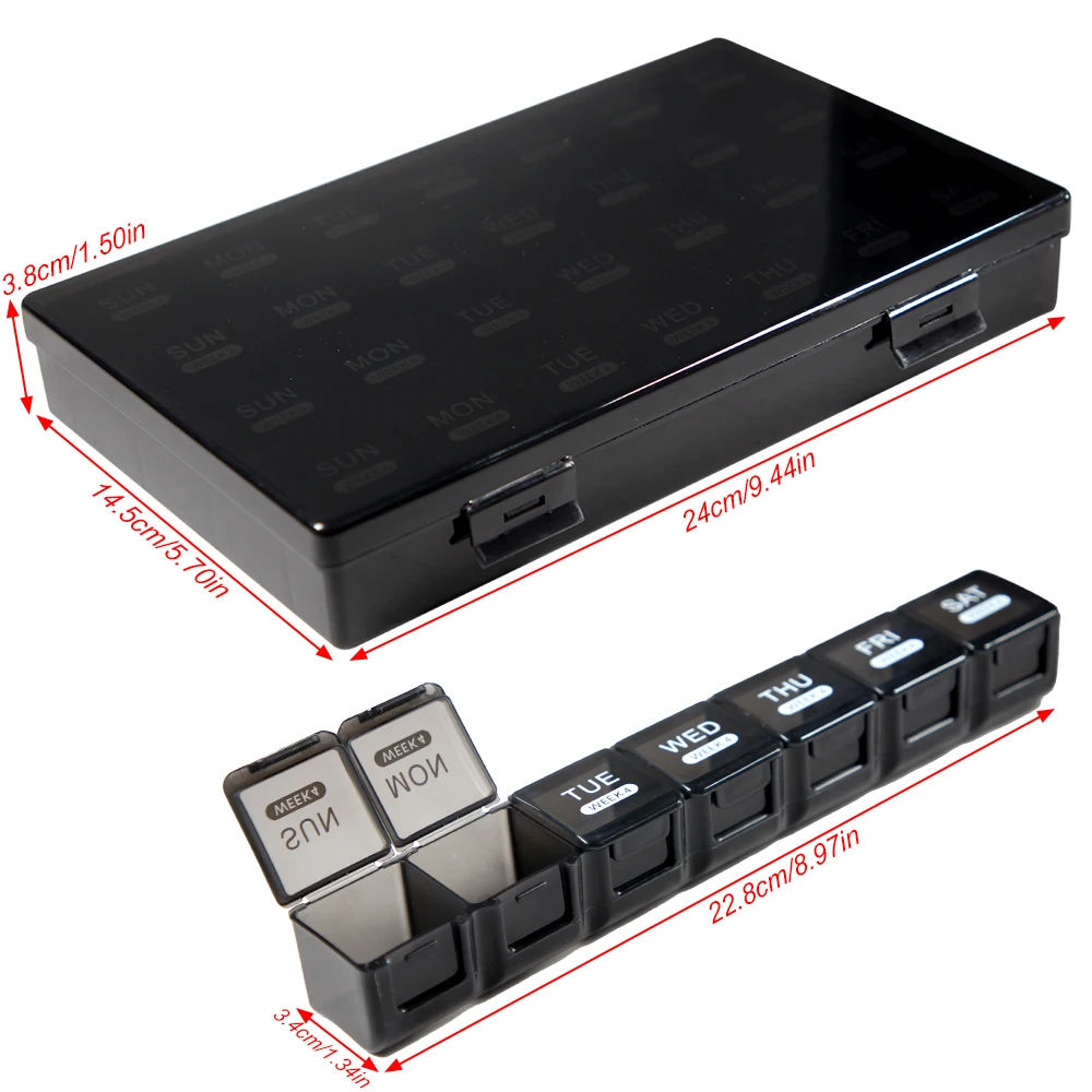 Monthly Pill Organizer 1Time a Day with DustProof Case, Extra Large 4Weeks Pill Box Once a Day, 28Days Pill Container 1 Per Day