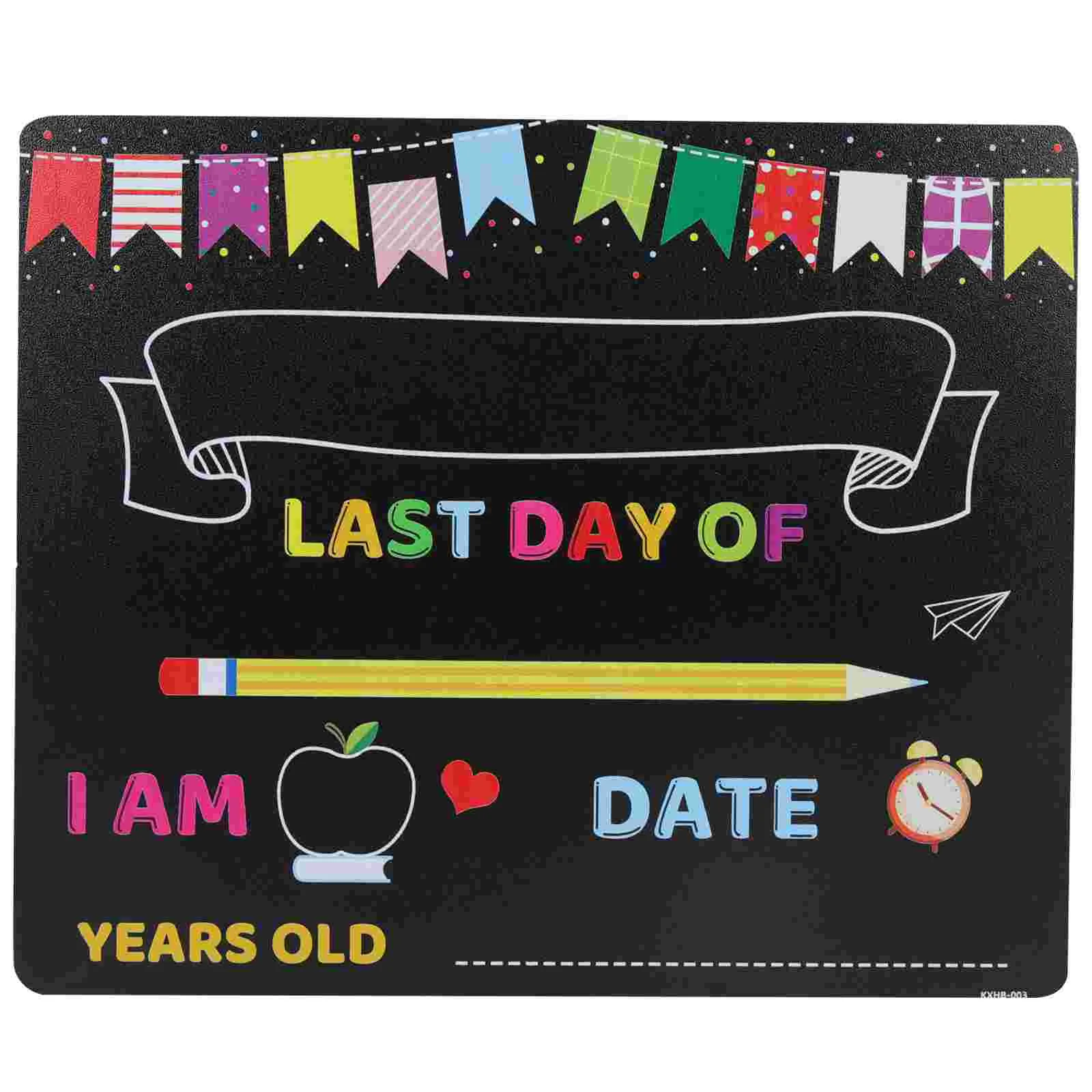 First Day of School Sign Double-sided Board Multi-function Blackboard Erasable Child