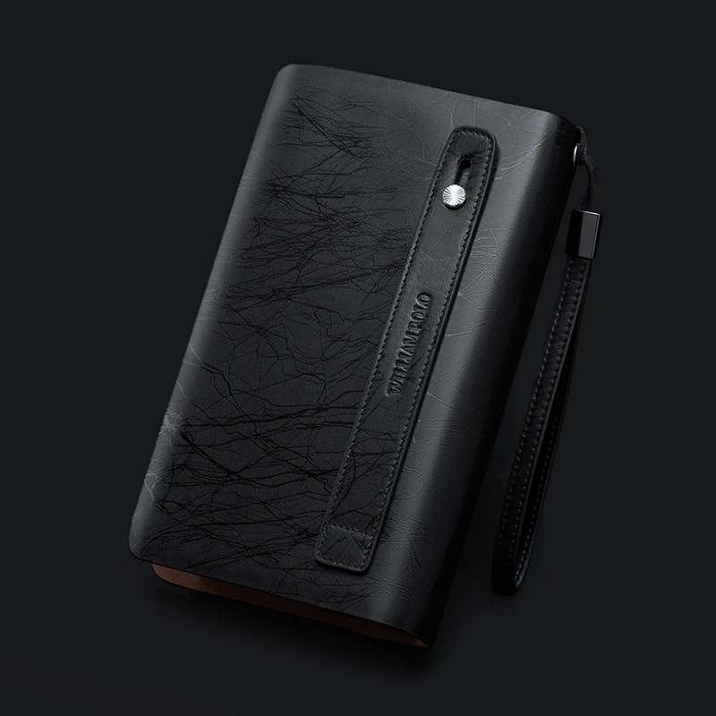 Men's Business Handbag, Large Capacity Leather Wallet, Fashion Phone Bag, Personalized Card Bag - Image 6