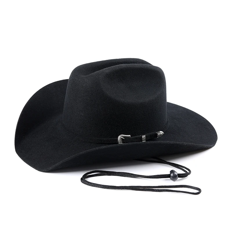 High Quality Wool Men Cowboy Hat Fedora Hat 60 cm 61 cm XL Big Size Raw Edge Brim Satin Lined Ships in Box