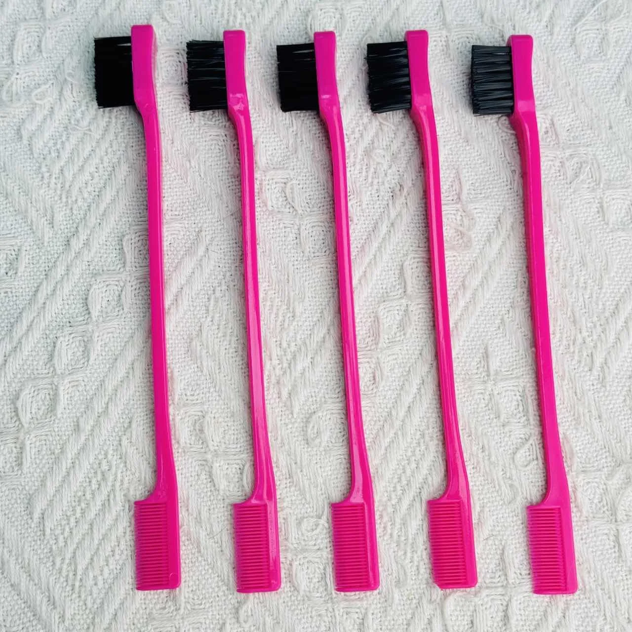 2-in-1 Hair Anti-Static Edge Brush Comb Double-Sided Wig Styling Tool with Edge Control for Real Hair Wigs