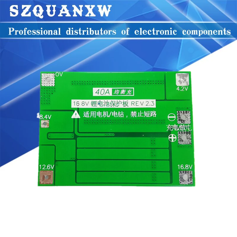 4S 40A Li-ion Lithium Battery 18650 Charger PCB Board For Drill Motor 14.8V 16.8V Lipo Cell Module