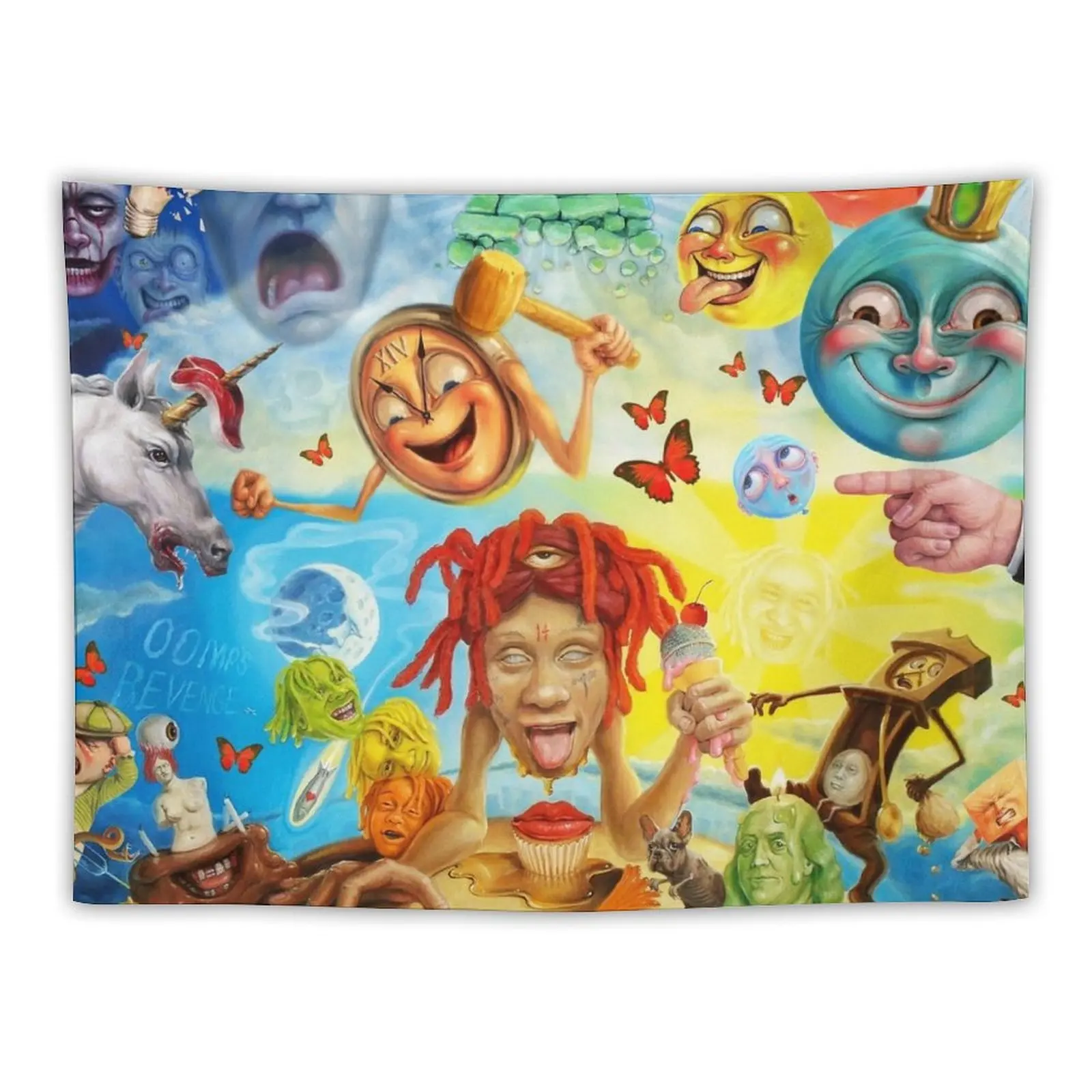 trippie a trip 2021 red ulangterus Tapestry Room Decoration Aesthetic Bedroom Decor Aesthetic On The Wall Tapestry