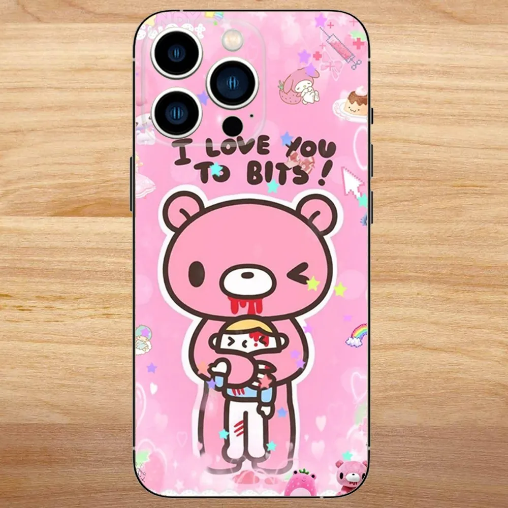 Gloomy Bear Cute Phone Case For iPhone15,14,13,12,11,Pro,Max,Plus,Mini,X,XS,XR,8,7,6,S,Plus,SE Soft Black Case