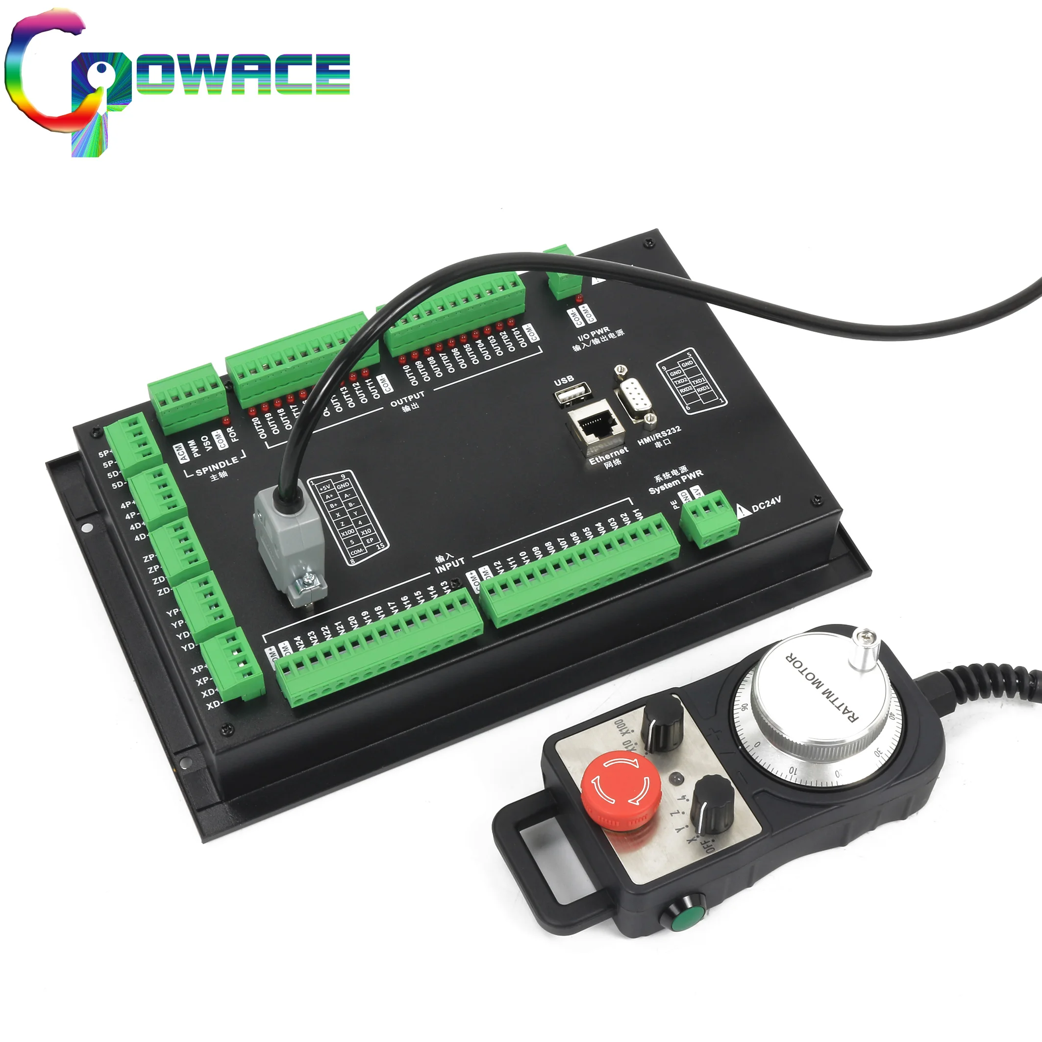 DDCS Expert PLC 4 /5 Axis  off-line Motion controller with handwheel for CNC Router Engraving Milling Machine