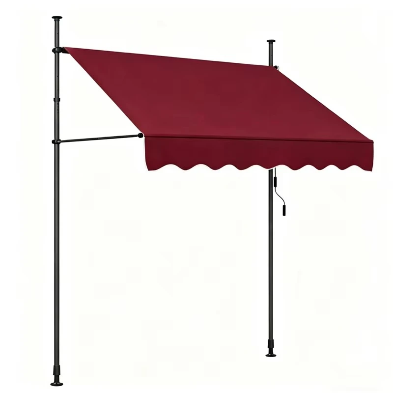 Portable Durable Lightweight Aluminum Iron Frame 200x120cm Adjustable Retractable Sunshade Outdoor Sunscreen Garden Sunshade