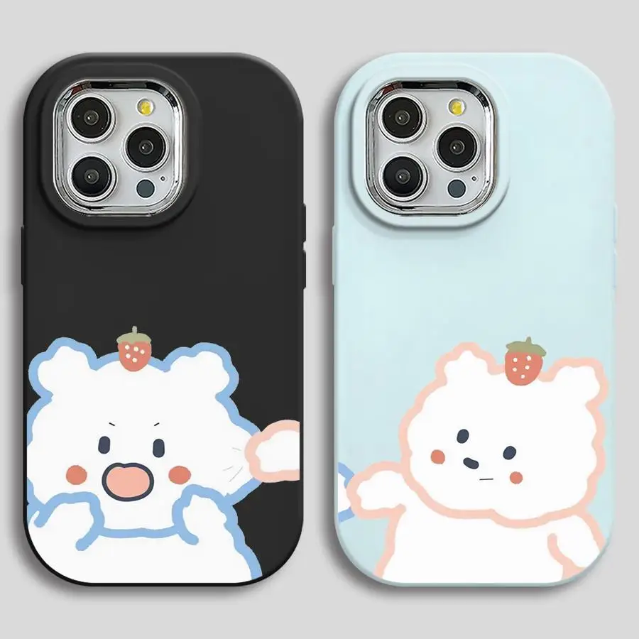 Cartoon Bear Phone Case for Xiaomi Redmi 12 12C 13C 5G 4G A1 A2 Plus 9 9A 9C 9T K40 Pro K60 Ultra Bumper Cover