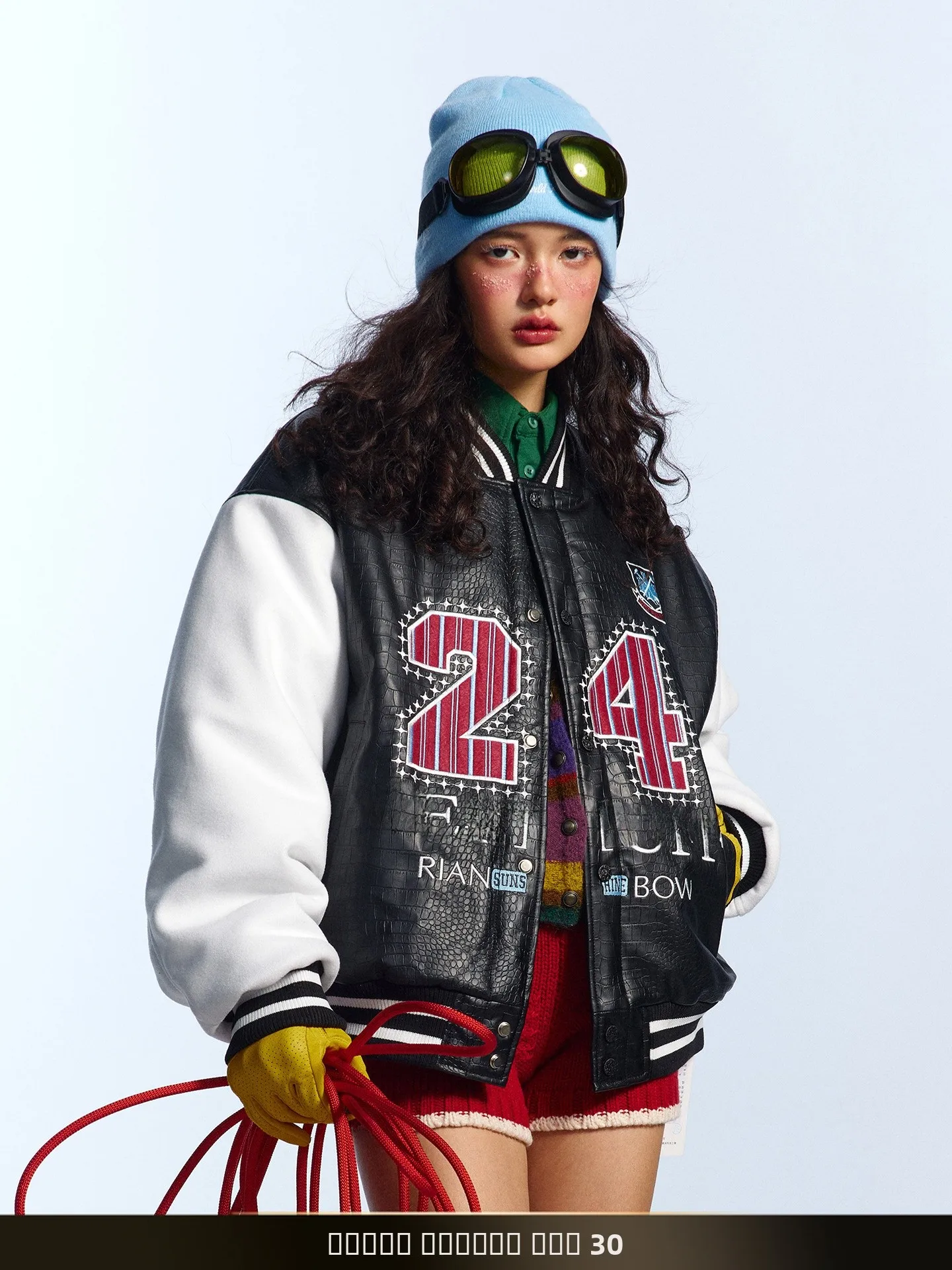 

Nted American Retro Color Blo PU Leather Jaet Cotton Coat Winter Thiened Cotton Warm ort Baseball Sle Youth Faion