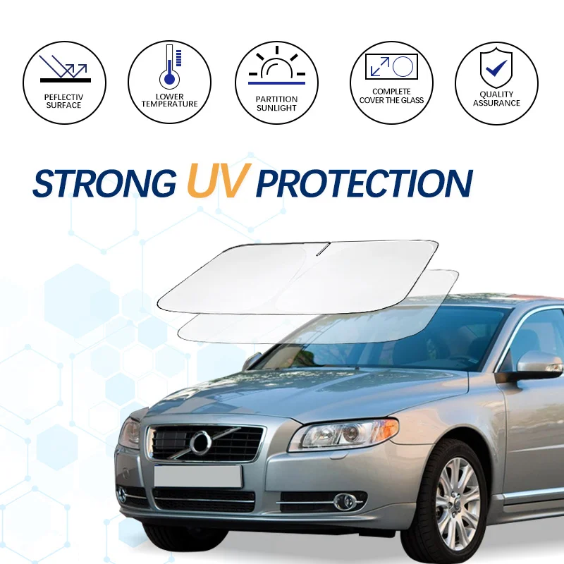 

Car Windshield Sun Shade For Volvo S80 Sunshade Summer Visor Protector Foldable Blocks UV Rays Protection Accessories