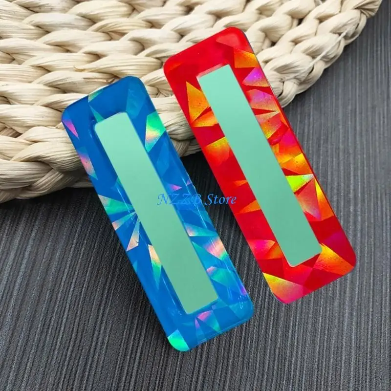 

T21F Hair Clip Silicone Molds Holographic-Resin Molds Casting Tool Colorful