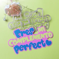 beautiful spanish phrases die-cutting dies scrapbook decoration embossed photo album decoration card making DIY crafts