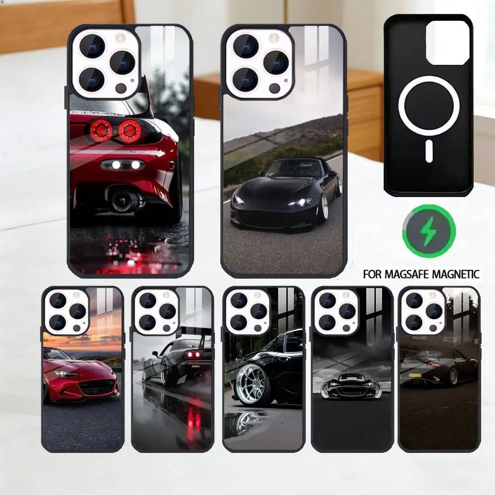 

JDM M-MX5 Cool Car Phone Case For iPhone 17,16,15,14,13,12,Plus,Pro,Max for Magsafe Magnetic Wireless Charging