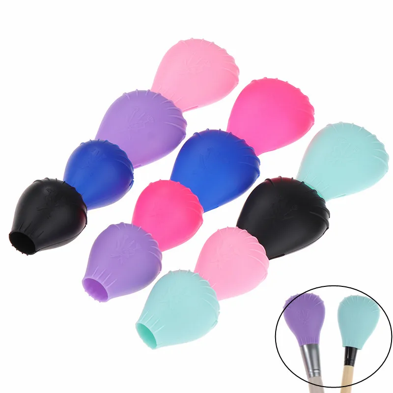 Makeup Brush Holder Cover Silicone Makeup Brush Protector Makeup Brush Travel Storage Case Protect Brush Bristles Soft Neat