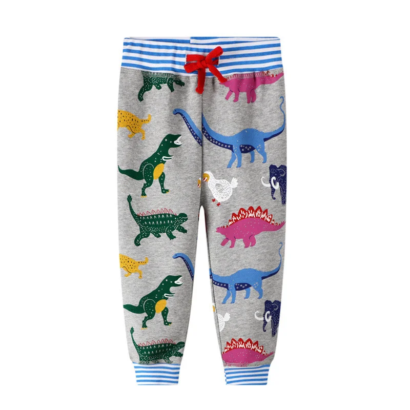 Jumping New Baby Boys Pants Kids Harem Pants Autumn  Fork Animal Dinosaur Cotton Car Pants Children Trousers For Boys Long Pants