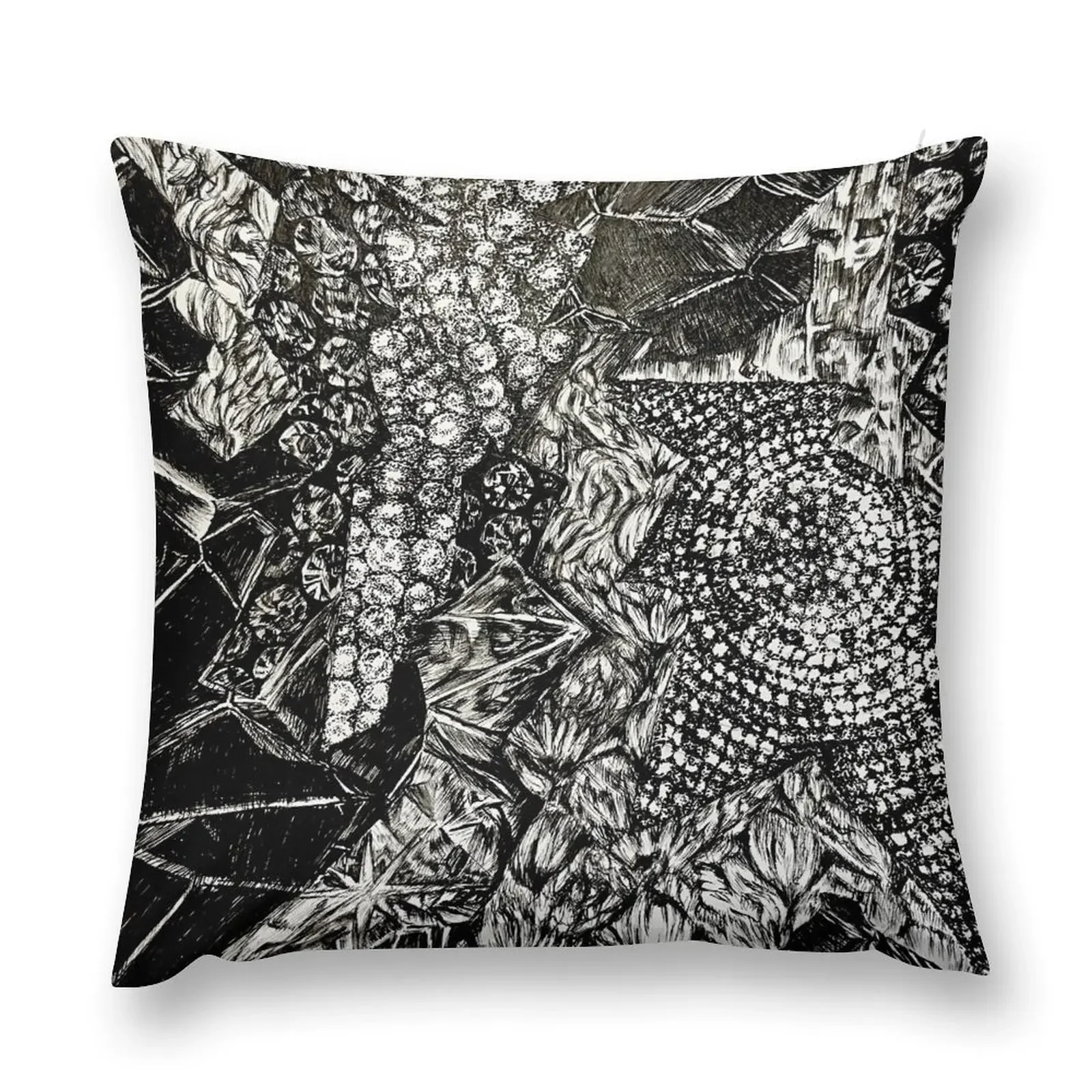 Ink drawing of different textures Throw Pillow Pillow Case Christmas Pillowcase Cushion Decorative pillowcase pillow