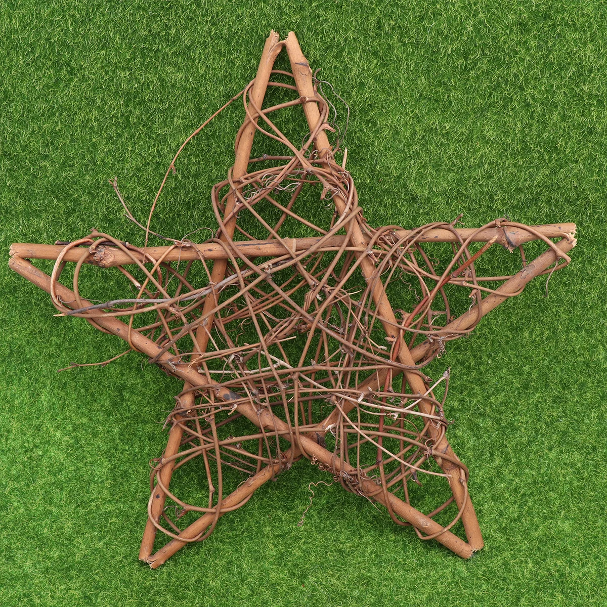 

1Pcs 35Cm Star-Shaped Rattan Decoration Handmade Frame Ideal for Christmas Wedding Birthday Graduation Valentine Gift Use
