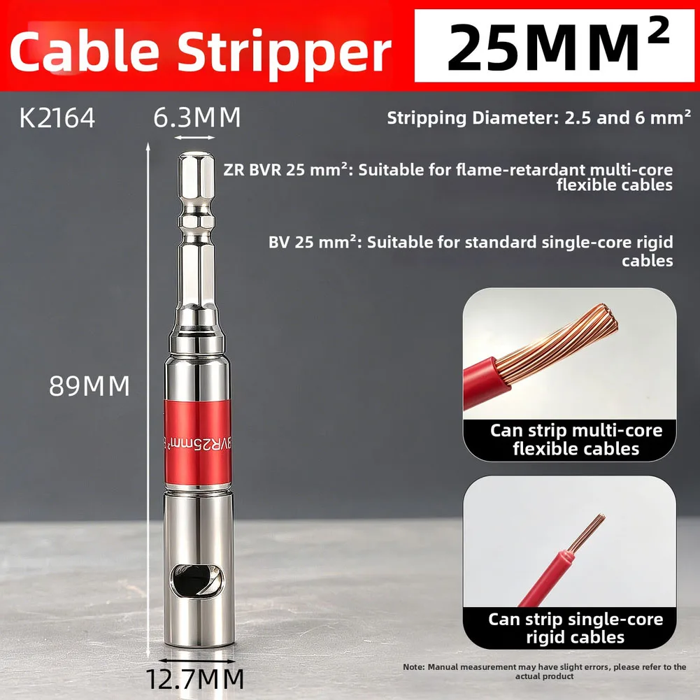 Wire Stripper Hex Fit For Easy Cable Preparation 25-70mm Square Resilient Tool For Construction For Renovation Sites