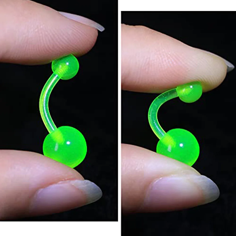 Glow in the Dark Belly Button Rings Set
