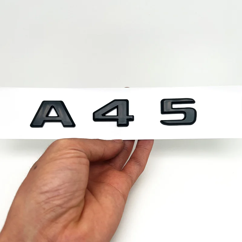 ثلاثية الأبعاد ABS أسود A45S شعار توربو 4MATIC شارة سيارة الخلفية ستار ملصق جذع AMG شعار لمرسيدس بنز A 45S AMG W177 اكسسوارات