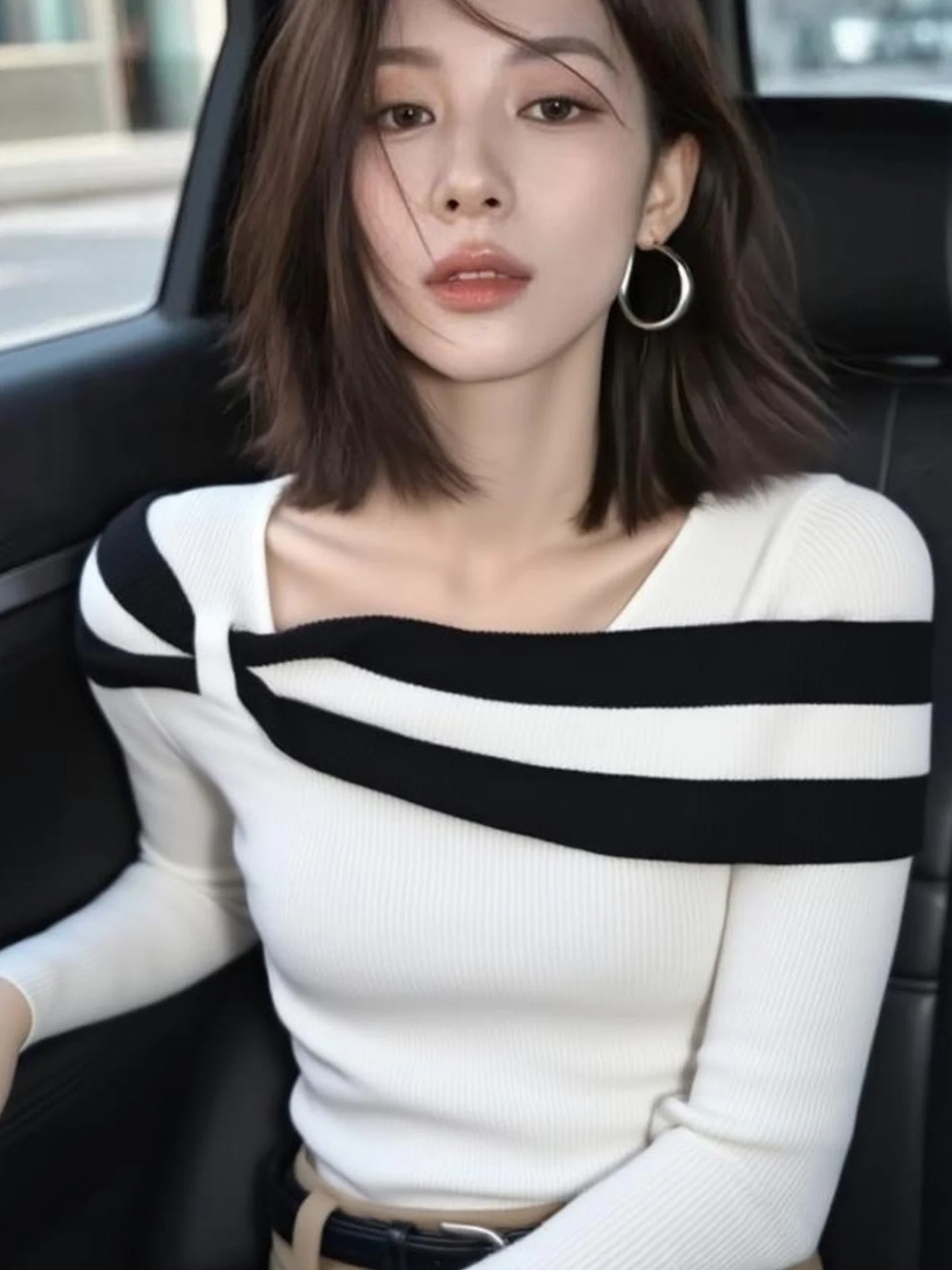 Slim Fit Long Sve Overhead Knitted Sweater Color Blo Faionable Winter Woolen Top Comfortable Breathable Moisture ng