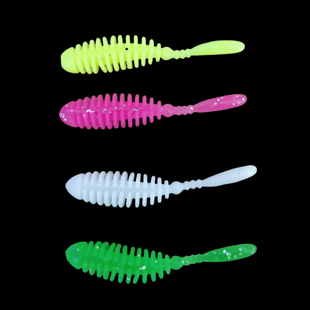 New 30pcs 3.5cm Wobblers mini Ocean Rock Fishing Soft Lures Rubber Soft Baits Soft Worm Artificial Baits Bass Silicone Fish