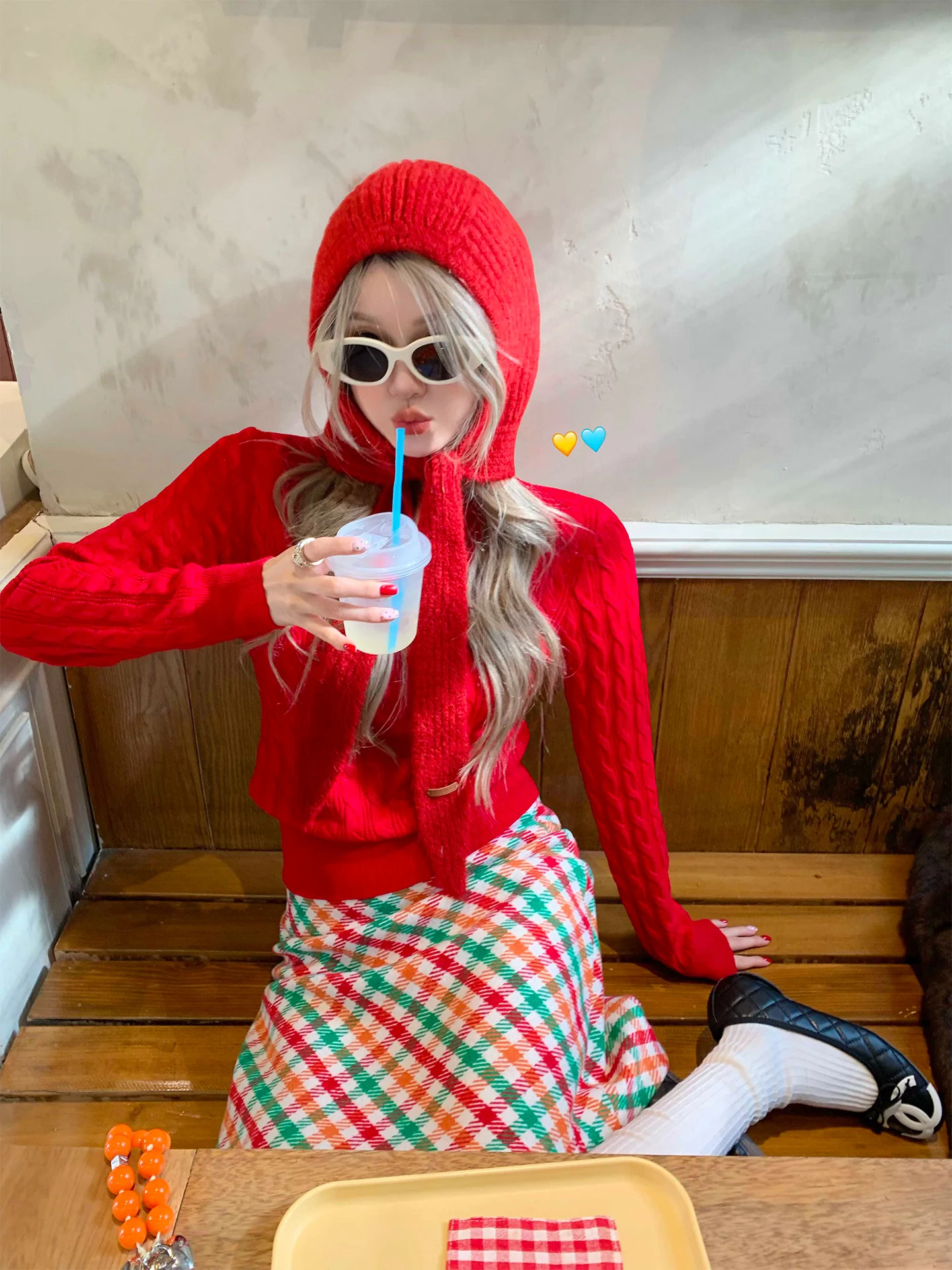 

Красный вязаный свитер Cisas Theme с V-образным вырезом, женский, повседневный, модный, зимний 2025, с длинными рукавами, укороченный вязаный топ