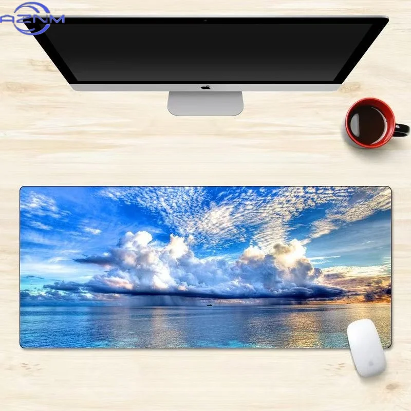 Cartoon illustration mouse pad oversized cute girl dormitory computer table pad large keyboard pad