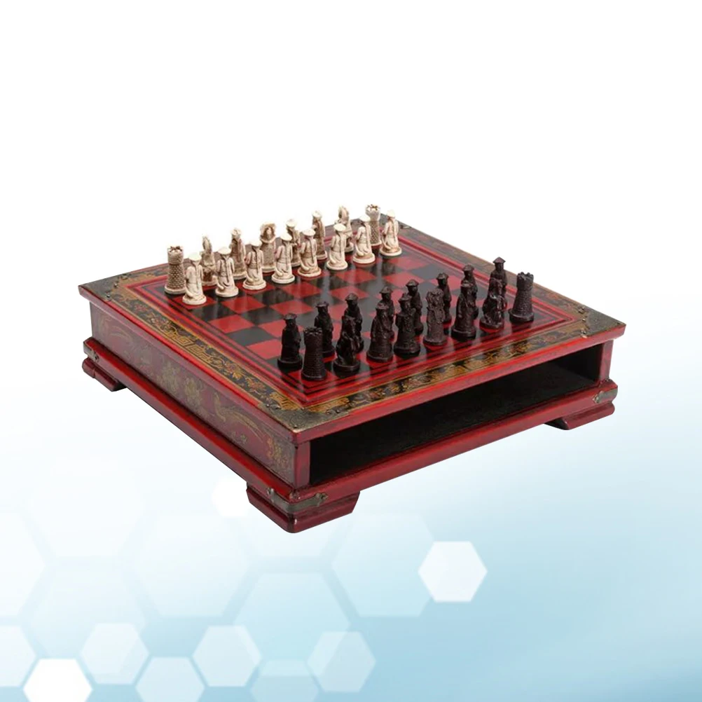 

High Quality Resin Ancient Soldiers Chess Set International Chessboard for Home Entertainment Educational Game Gift for Lovers