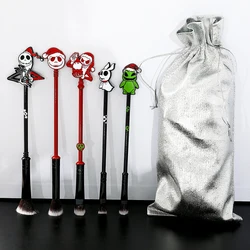 5pcs Creative The Nightmare Before Christmas Makeup Brush Set Cartoon Peripheral Skull Jack Eye Shadow Brush Holiday Gift