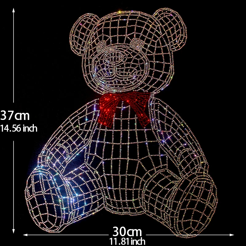 

High-quality Rhinestone bear pattern ironed on sweaters, sweatshirts, T-shirt coats and fashion patches for clothing accessories