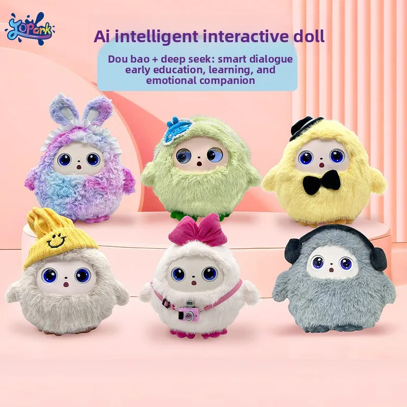 2026 AI Cute Plush Robot Smart Interactive Toys W/Smart Voice&LED Eyes App Rechargeable Companion for Kid/Adult Gift Smart Home