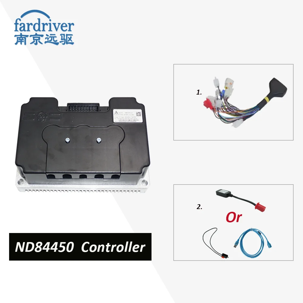 FARDRIVER Controller ND84450 450A Water Proof BLDC Programmable Controller with Bluetooth For 2-4kW Electric Motorcycle QS Motor