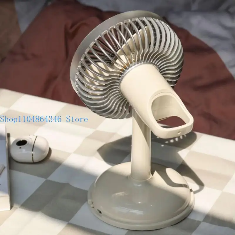 652F Retro Portable Fan Mini Desktop Fan Without Battery USB Fan 2 Speed USB Cable Powered