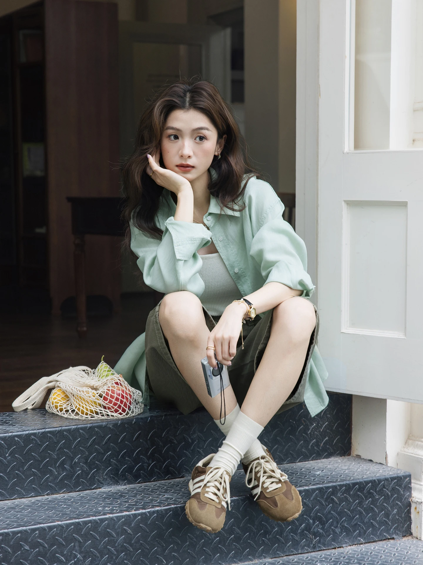 

Рубашка свободного кроя с длинными рукавами, цвета зеленой мяты, с защитой от солнца, легкая, струящаяся, для женщин, для повседневной носки, весна-лето