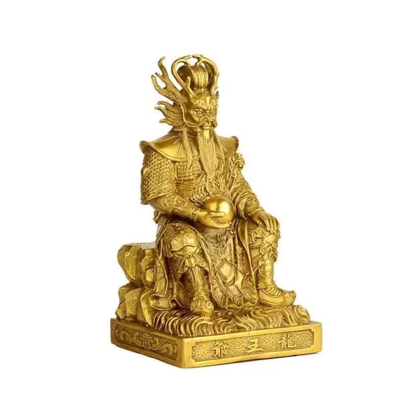 arge - Asia Company SHOP home Exorcise evil spirits efficacious Protection Sea God Dragon King LONG WANG FENG SHUI brass statue