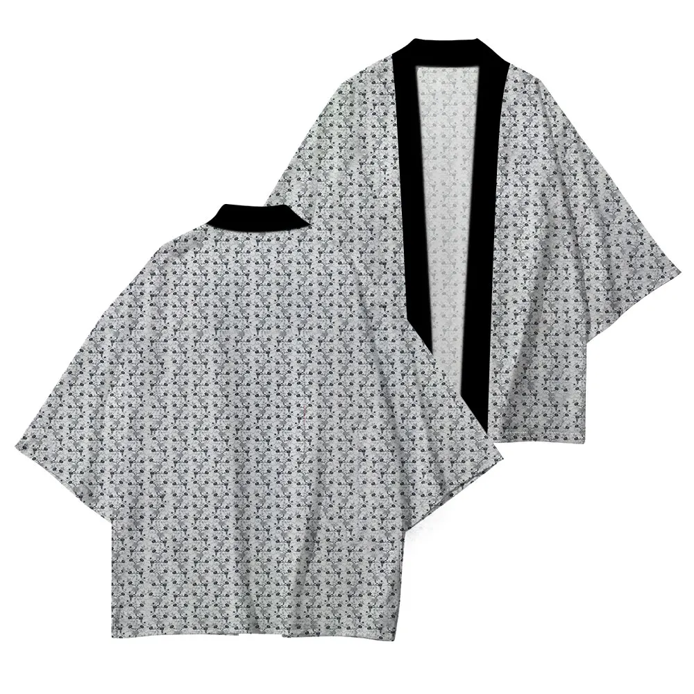 Japanese Kimono Japanese Traditional Clothing New Summer UV Protection High Quality Casual Loose Kimono Crane Pattern XXS-4XL