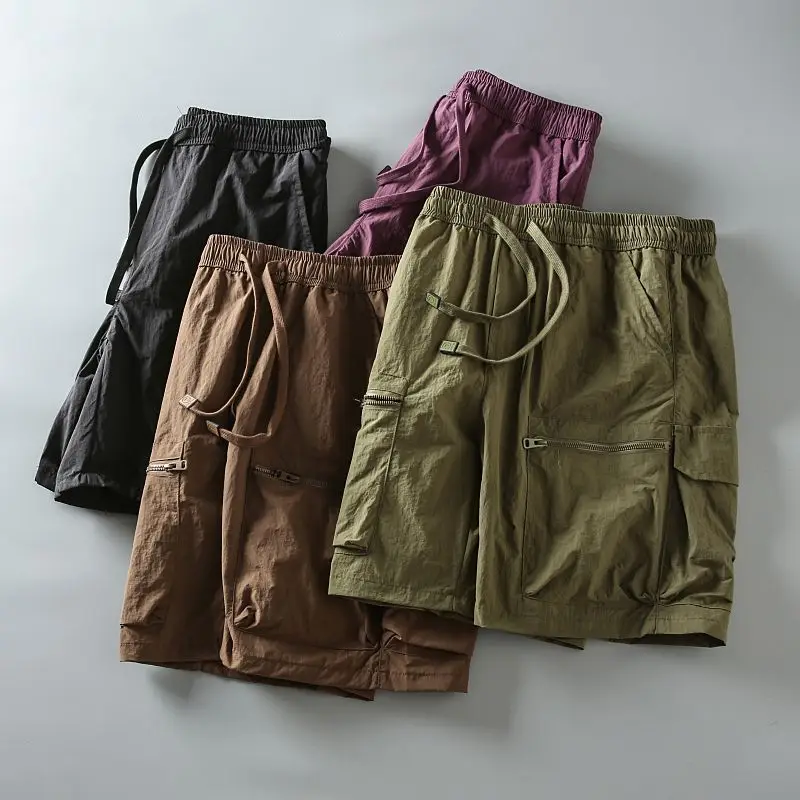 

Men's Summer Ice Silk Thin Baskeall orts Qui Dry Loose Fit Casual Sport Pants mid High Waist ort Length Faionable U...