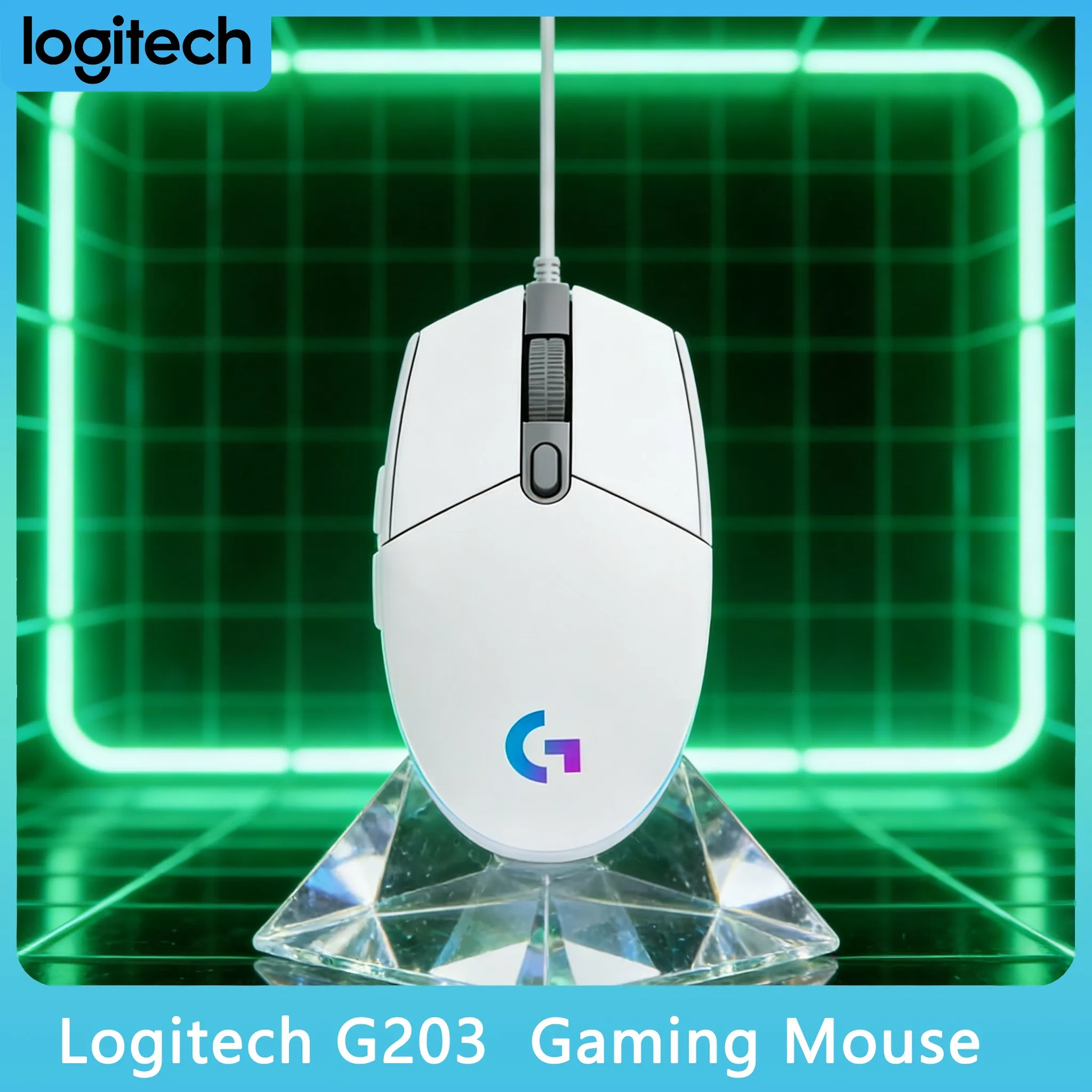 

Logitech G203 LIGHTSYNC RGB Mouse Audio Visualizer Light to Beat