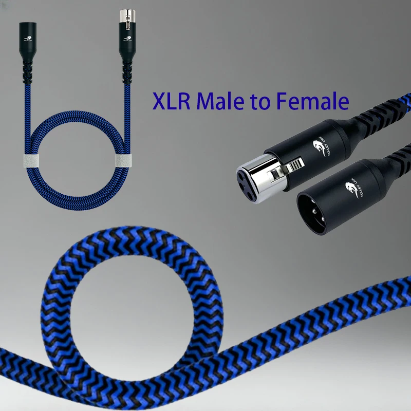 

3-контактный XLR-кабель «папа-мама» Sound Cannon Микрофонный кабель для микшерного усилителя Сбалансированный аналоговый аудиокабель XLR Удлинительный кабель