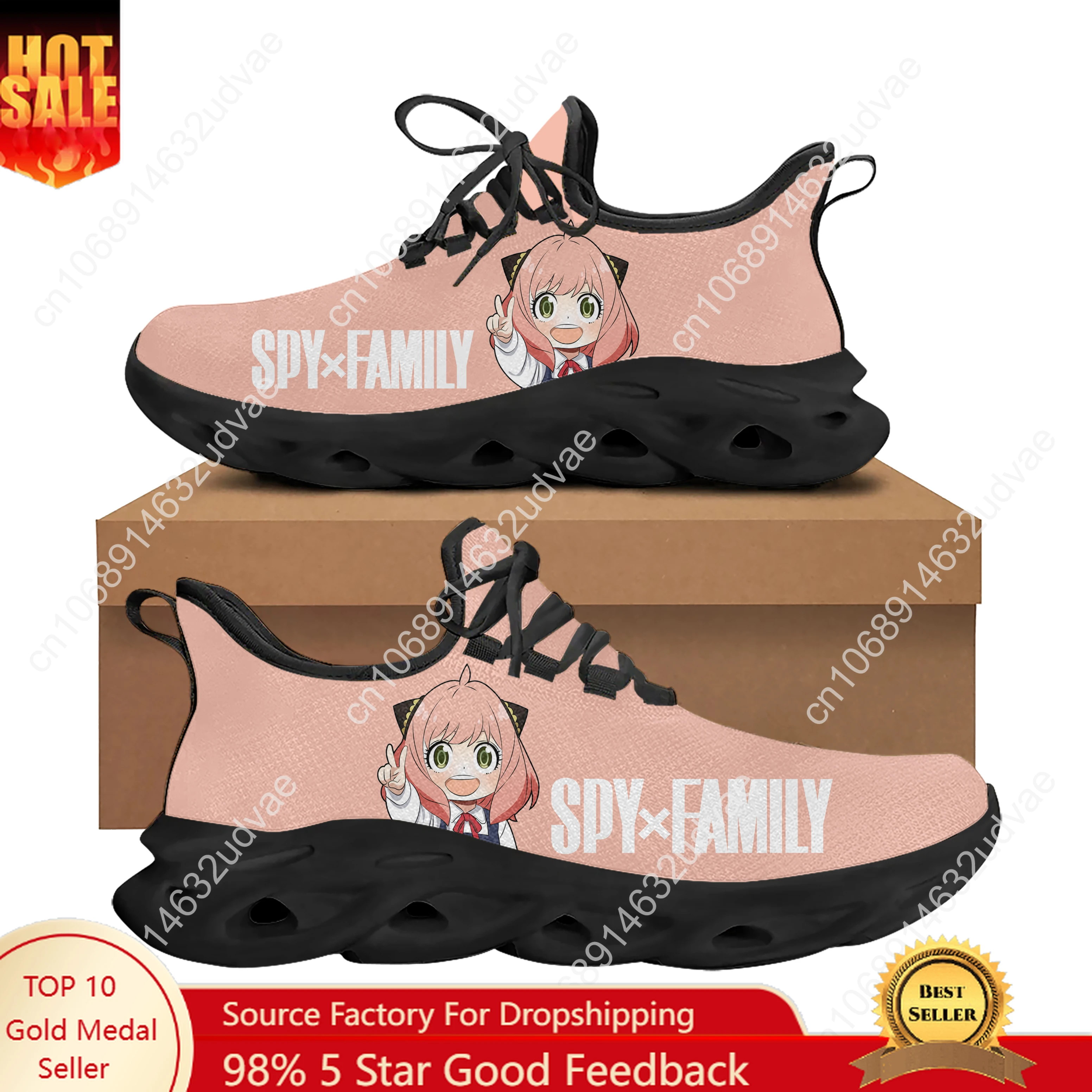 

SPY×FAMILY Flats Sneakers Mens Womens Teenager Sports Running Shoes High Quality Cowboy Custom Lace Up Mesh Footwear
