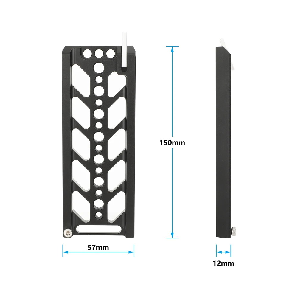 CAMVATE 5.9inch/10inch Dovetail Plate and 15mm LWS Rod Support Baseplate Quick Release Plate System Bridge Plate For Tripod