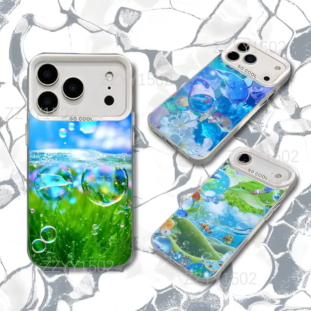 Frutiger Aero Art Phone Case For iPhone 17,16,15,14,13,12,X,8,Pro,Max,Plus,SE4,Air,Mini White IMD HD Matte