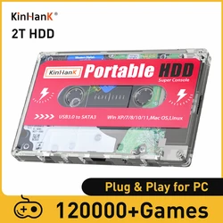 Kinhank Super Console X Batocera 33 500G 2T Hard Drive Disk 110000+ Retro Video Games for MAME/ARCADE/DC/SS Plug and Play