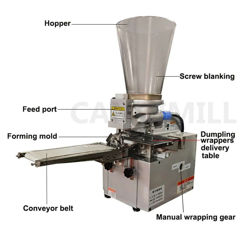 Mesin pembuat pangsit kecil baja tahan karat mesin pembungkus pangsit Jepang Gyoza membentuk pot goreng stiker