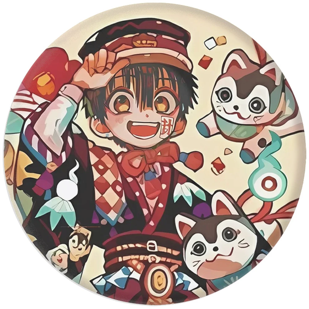 58mm Anime Toilet-bound Hanako-kun Hanako Yashiro Nene COSTUME Cosplay Badge Pin SPTE Spilla in banda stagnata ﻿   Prop Gilf