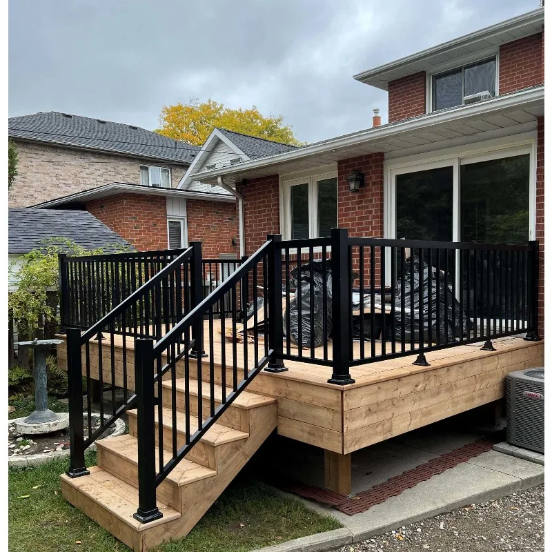 Современные перила из алюминиевого сплава по индивидуальному заказу для садов вилл и балконов/ лестниц, легко устанавливается, терраса во дворе