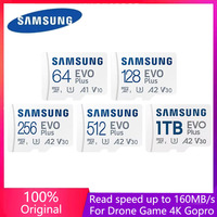 Original Samsung EVO Plus mcroSD Card  64GB U1 LOT 1TB 512G 256GB 128GB SDXC Class 10 U2 High-Speed TF Card U3 for 4K UHD video