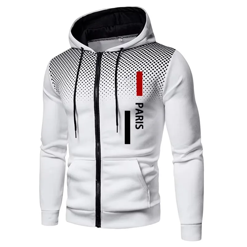 Men's Sport Hooded Sweatshirt Urban Casual Style Zipper Hoodie High Quality Fashion Outerwear Fall Winter Training FitnessOutfit