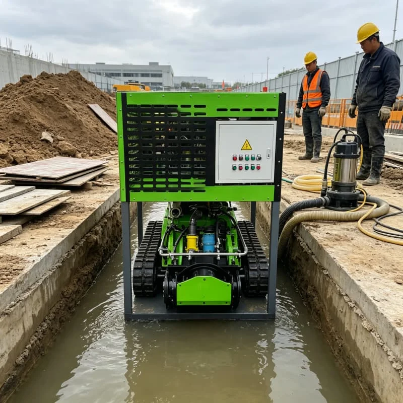 Sale Heavy Duty Dredging Robot Remote Controlled Submersible Crawler 40m Lift for Industrial Tank Sediment Suction Customized