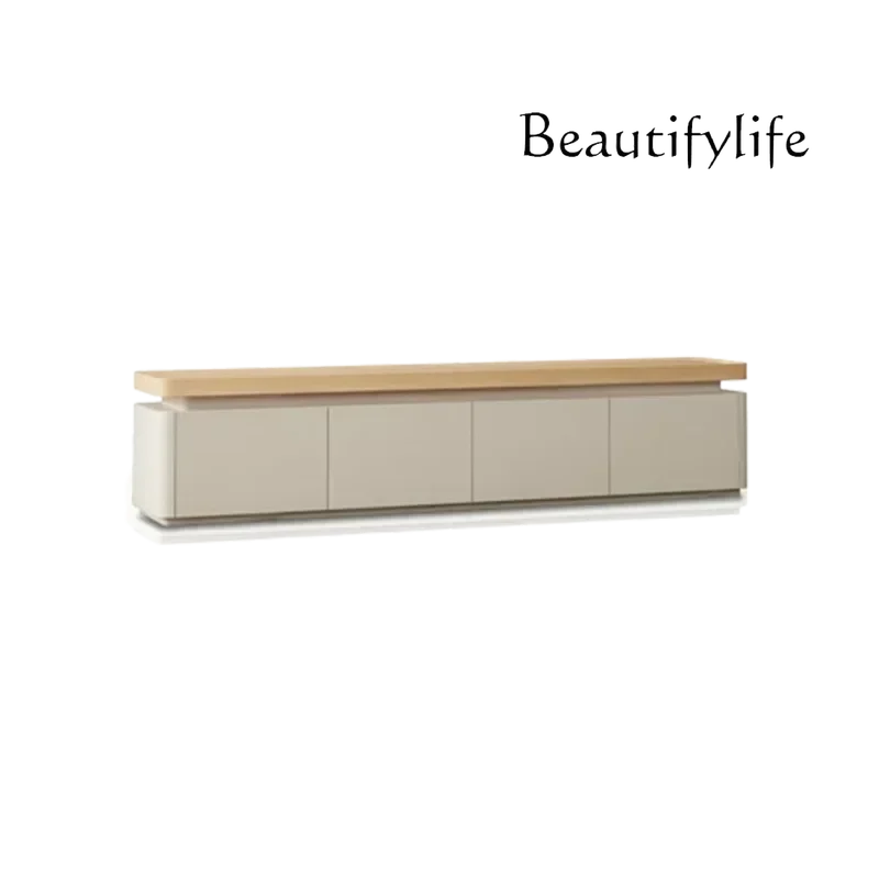 ตู้วางทีวี XE รุ่นเรียบหรู พร้อมไฟ ชั้นวางของ ตู้เก็บของตั้งพื้น สีขาว สไตล์โมเดิร์น สำหรับห้องนั่งเล่น เฟอร์นิเจอร์สไตล์นอร์ดิก